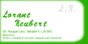 lorant neubert business card